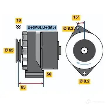 Генератор BOSCH 332651 41 61 0986041610 X4KAH
