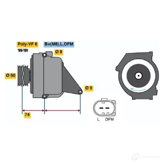 Генератор BOSCH 1437240559 I TFA1 01220aa0r0 - Изображение 1