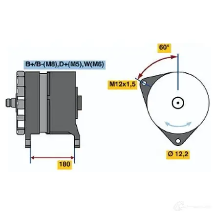 Генератор BOSCH 332454 39 14 0986039140 IGJWG