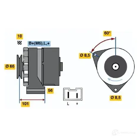 Генератор BOSCH 332030 0986031831 N1VS4ZE 3 183