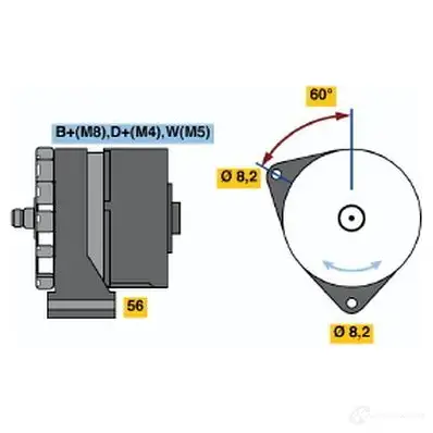 Генератор BOSCH GOGOZ 0120469532 N1 (-) 14V 29/90A 308641084