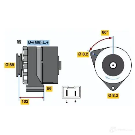 Генератор BOSCH 377 8 332353 0986037781 NWMIKL
