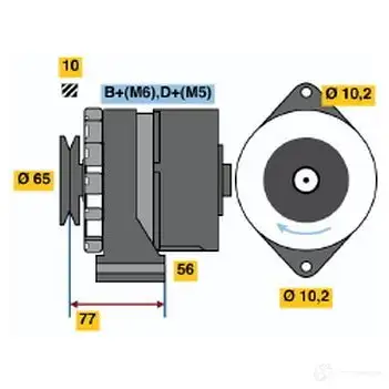Генератор BOSCH 304798 N1 (R) 14V 34/90A WRLJ1T 0120469924 изображение 0