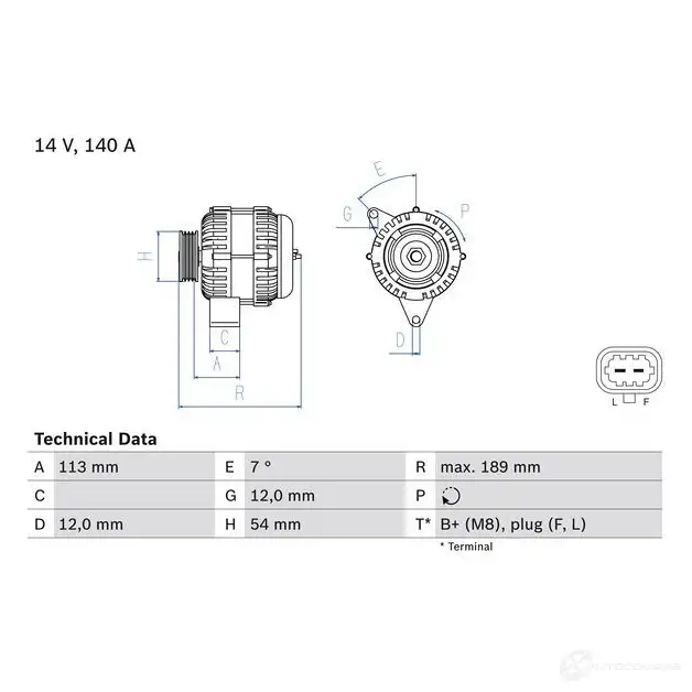 Генератор BOSCH 1437240515 FS 45IJ 0986083820 изображение 1