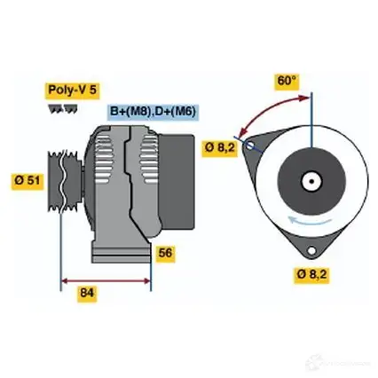 Генератор BOSCH 0986039431 332474 394 3 JR3XY
