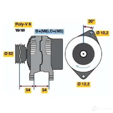 Генератор BOSCH 332579 40 68 0986040681 T1E8B6