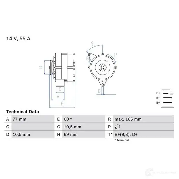 Генератор BOSCH K6FCY 3 140 332009 0986031400 изображение 0