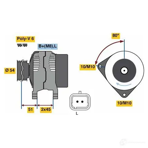 Генератор BOSCH 0591PPF 0986080110 80 11 333247