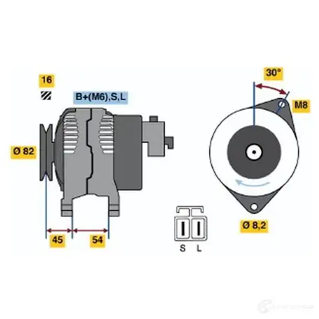 Генератор BOSCH 0986042281 4 228 6929U 332712