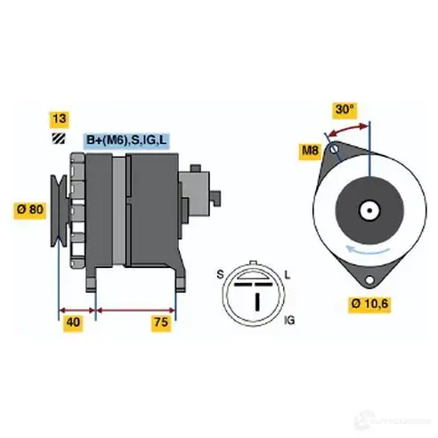 Генератор BOSCH 332356 0986037811 GCFPG 378 1 изображение 0