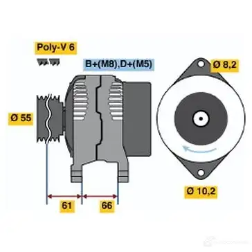 Генератор BOSCH 332701 S6ZTASA 4 217 0986042171 изображение 0