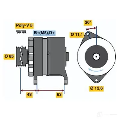 Генератор BOSCH 35 71 0986035710 CHP4R 332226