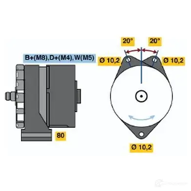 Генератор BOSCH 0986033100 332066 331 0 N2NMVA
