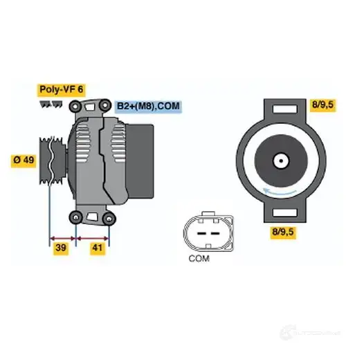 Генератор BOSCH 1437240588 0124525059 O 191MQ3 изображение 0