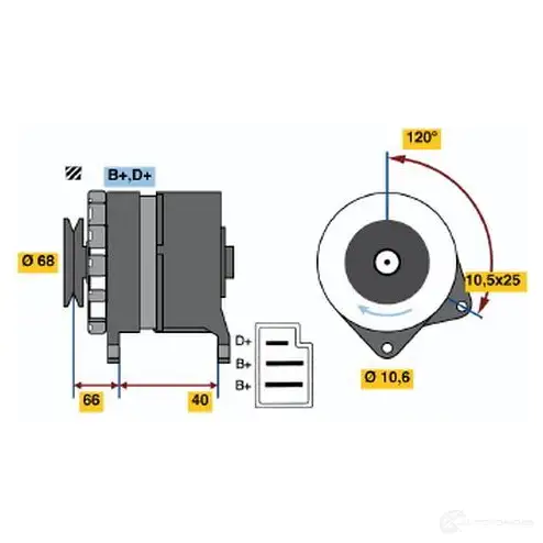 Генератор BOSCH BCAJT 0986034630 332175 3 463