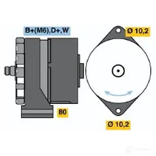 Генератор BOSCH 31 25 0986031250 QOPMXZ 331995 изображение 0