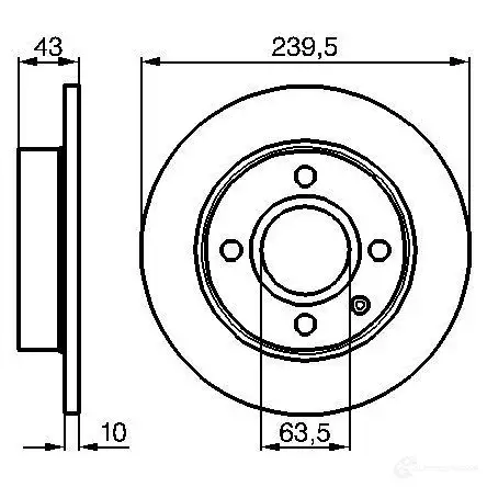 Тормозной диск BOSCH 0986478501 KIR8UL BD 427 338973