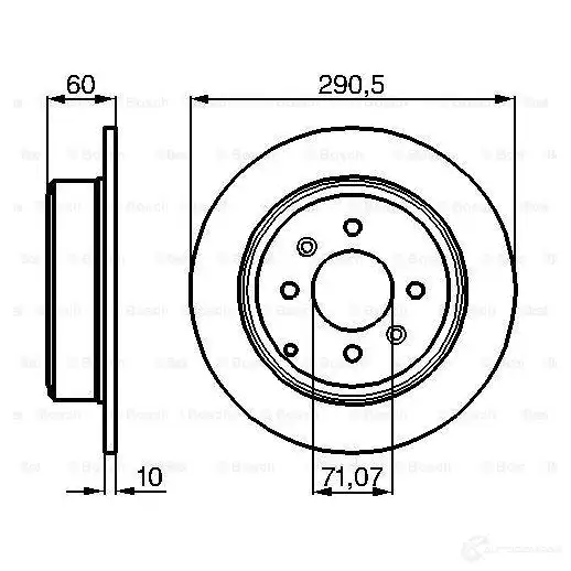 Тормозной диск BOSCH M3Z4A 339240 0986478877 BD77 6 изображение 5