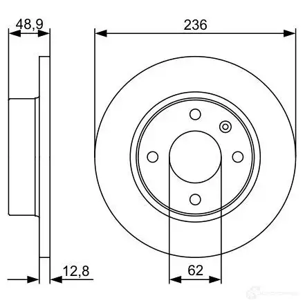 Тормозной диск BOSCH 339729 E1 90 R -02C0371/0261 BD1349 0986479491