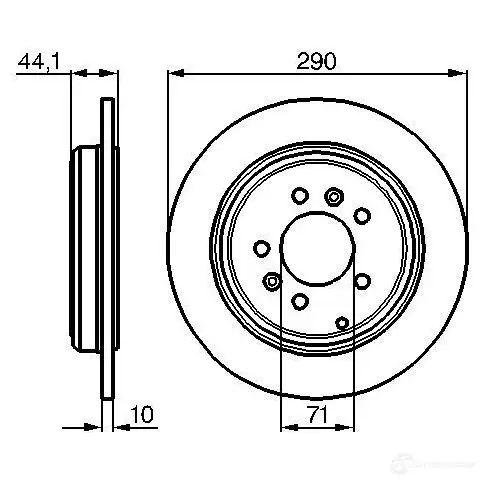 Тормозной диск BOSCH 0986478556 HMLUO 339013 BD47 8