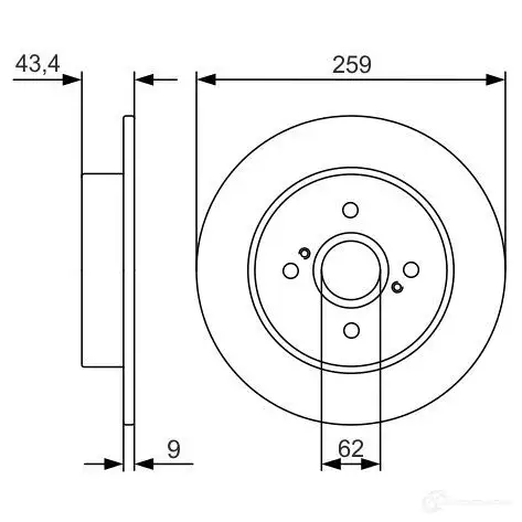 Тормозной диск BOSCH 0986479v07 BD2229 E1 90 R - 02C0100/0520 340646