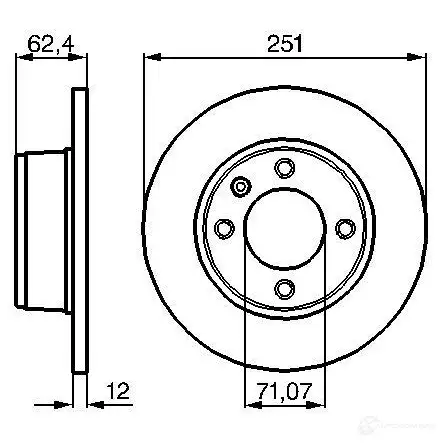 Тормозной диск BOSCH LICCAK 0986478879 339242 B D778 изображение 0