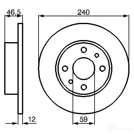 Тормозной диск BOSCH 381BGD B D293 338873 0986478353