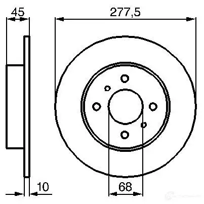 Тормозной диск BOSCH 339388 BD1 035 Z16ON 0986479105