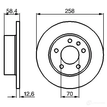 Тормозной диск BOSCH 0986478266 BD21 2 URM22PU 338812