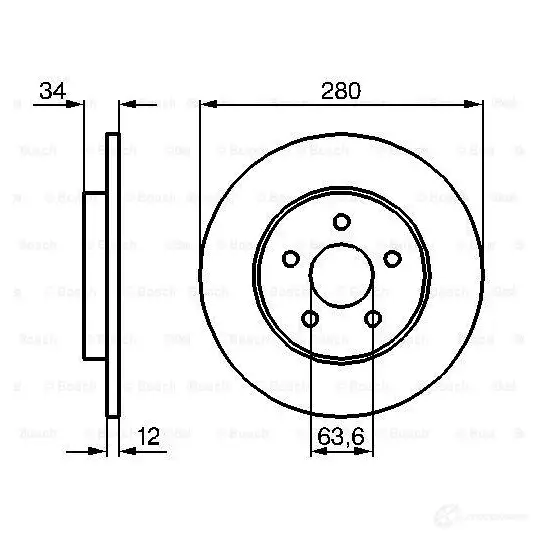 Тормозной диск BOSCH 0986479b65 S9C55M 1193479266 BD206 6 изображение 5