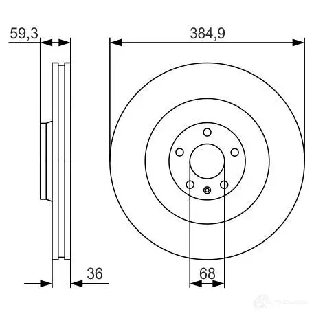 Тормозной диск BOSCH 340343 B D1765 GLV97 0986479r30