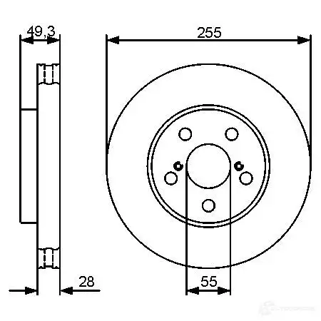 Тормозной диск BOSCH 0986479490 339728 BD134 8 RGFEHN изображение 0