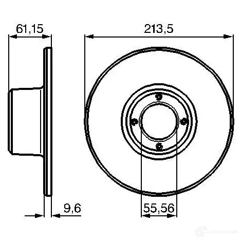 Тормозной диск BOSCH 339187 E1 90 R -02C0371/0322 BD714 0986478811 изображение 0