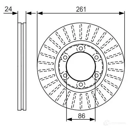 Тормозной диск BOSCH 339338 0986479053 BD1 648 WV277
