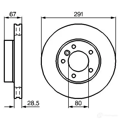 Тормозной диск BOSCH BD6 05 GJV2S4 339120 0986478691