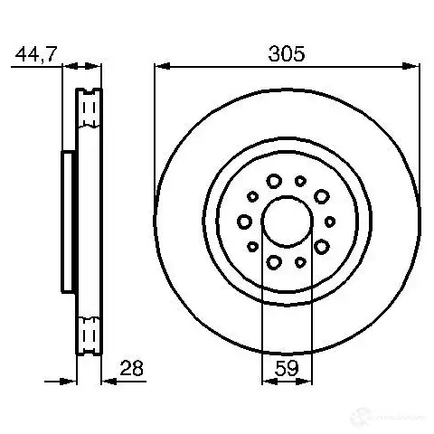 Тормозной диск BOSCH BD62 5 0986478711 339131 U52XQ33