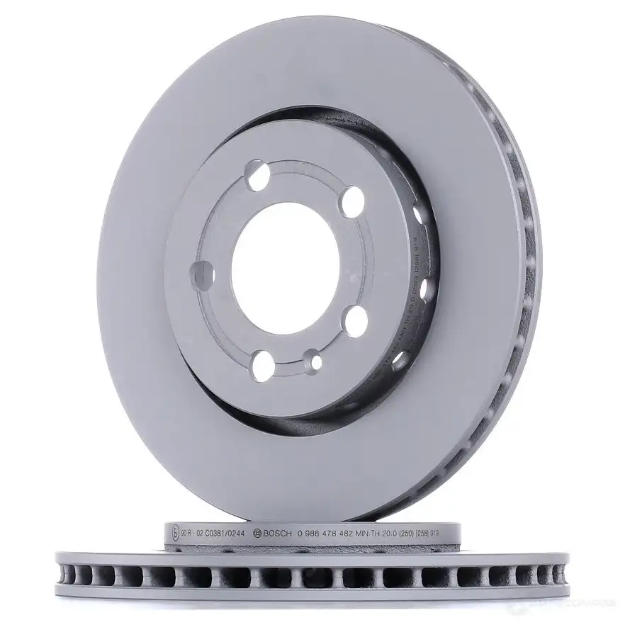 Тормозной диск BOSCH BD410 0986478482 338957 E1 90 R -02C0381/0244 - Изображение 1