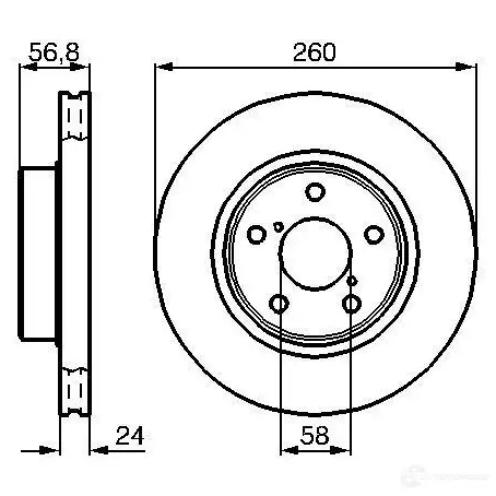 Тормозной диск BOSCH 338835 RKBO06 0986478293 BD23 8