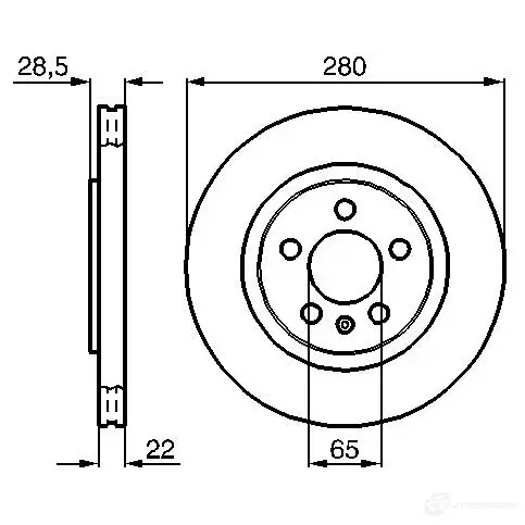 Тормозной диск BOSCH 0986478542 339003 BD 465 2CV9F изображение 4