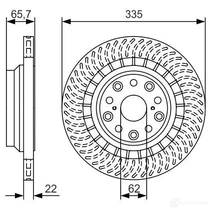 Тормозной диск BOSCH UDVW7KD 340522 0986479t34 BD1 833