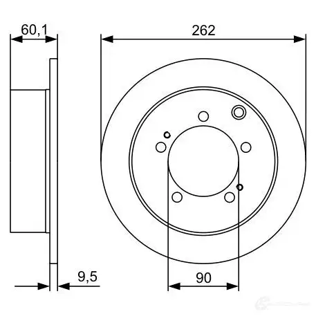 Тормозной диск BOSCH 54WFAJP 339741 0986479512 BD 1366
