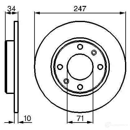 Тормозной диск BOSCH SZHZX BD29 9 0986478359 338875