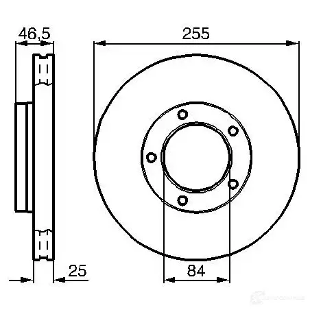 Тормозной диск BOSCH B D383 0986478452 FO9BGL 338932 изображение 0