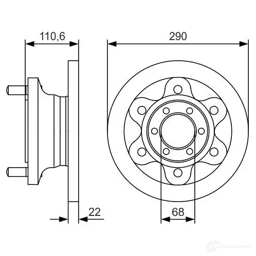 Тормозной диск BOSCH 340490 0986479s95 B D1980 3RY0M изображение 0