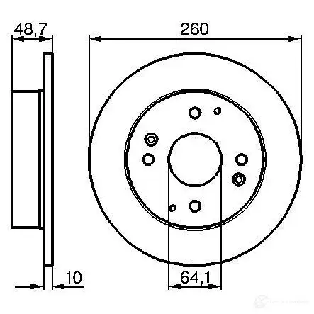 Тормозной диск BOSCH BD141 338768 E1 90 R -02C0371/0139 0986478172
