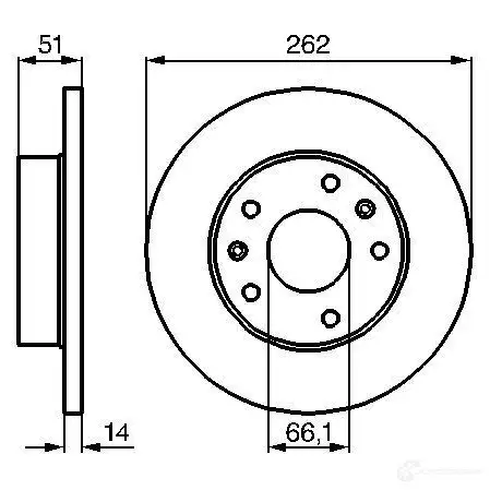 Тормозной диск BOSCH RHSPP4E 339287 BD8 88 0986478991 изображение 0