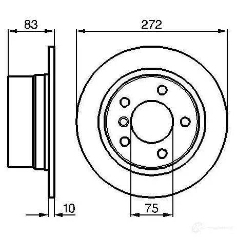 Тормозной диск BOSCH 0986478439 E1 90 R - 02C0357/0206 BD370 338920 изображение 0