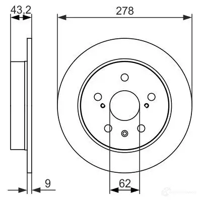 Тормозной диск BOSCH 0986479047 339332 BD1651 E1 90 R - 02C0355/0244 изображение 0