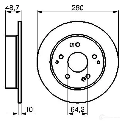 Тормозной диск BOSCH BD1092 339485 E1 90 R -02C0371/0123 0986479225 изображение 0