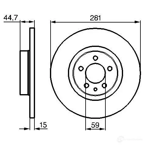 Тормозной диск BOSCH BD5 84 GXPEI5 339104 0986478668